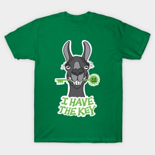 Proud black llama holds the key against coronavirus T-Shirt